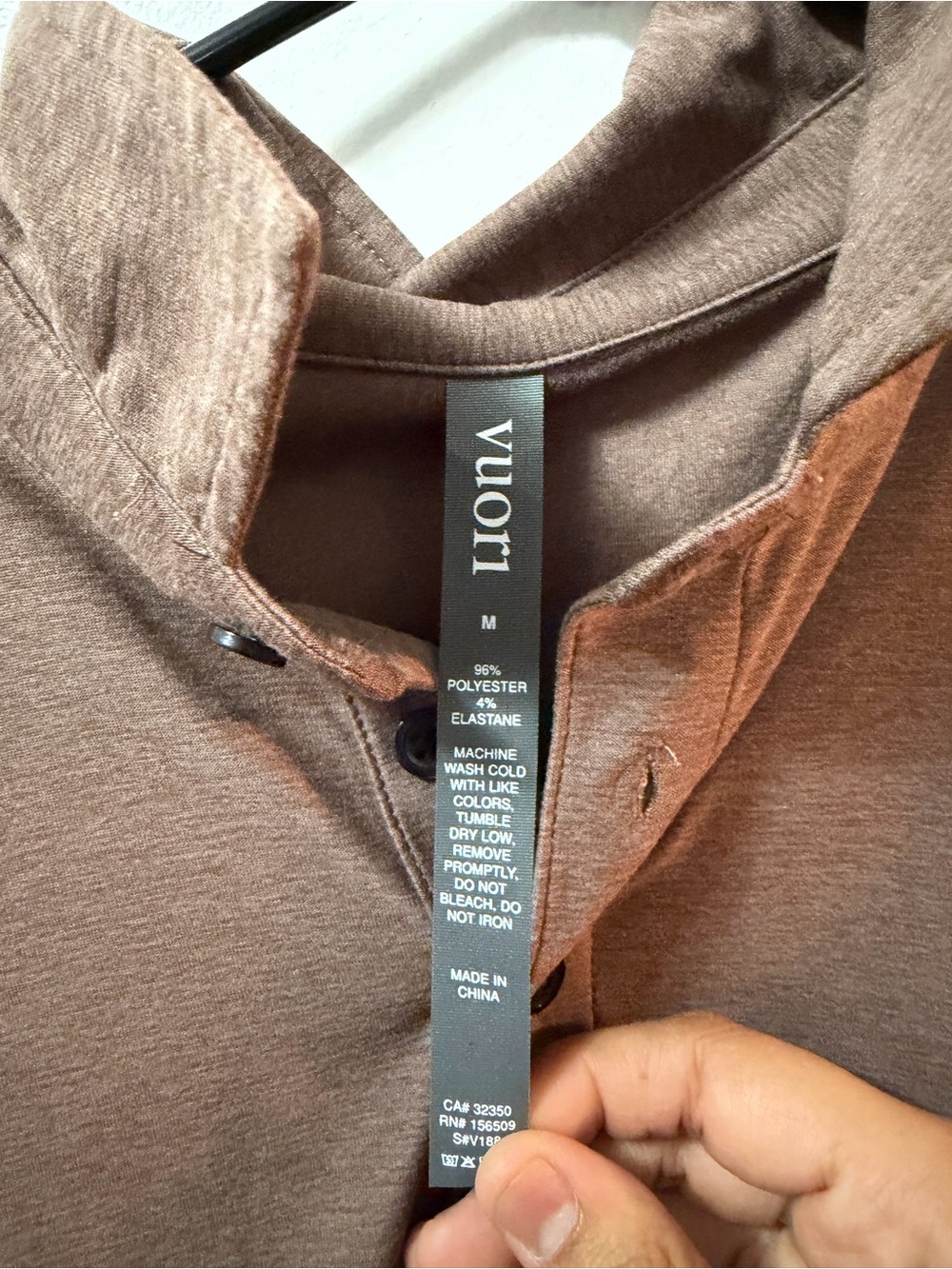 Vuori Rust-Brown Short Sleeve Polo - Picture 4 of 5